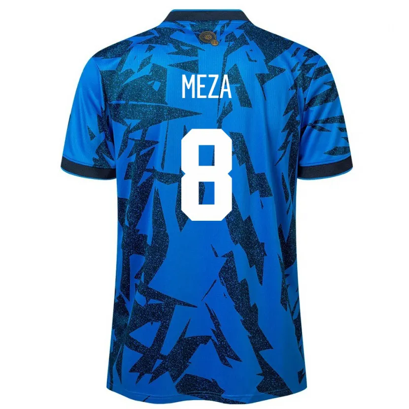 Danxen Uomo Maglia El Salvador Victoria Meza #8 Blu Kit Gara Home 24-26 Maglietta