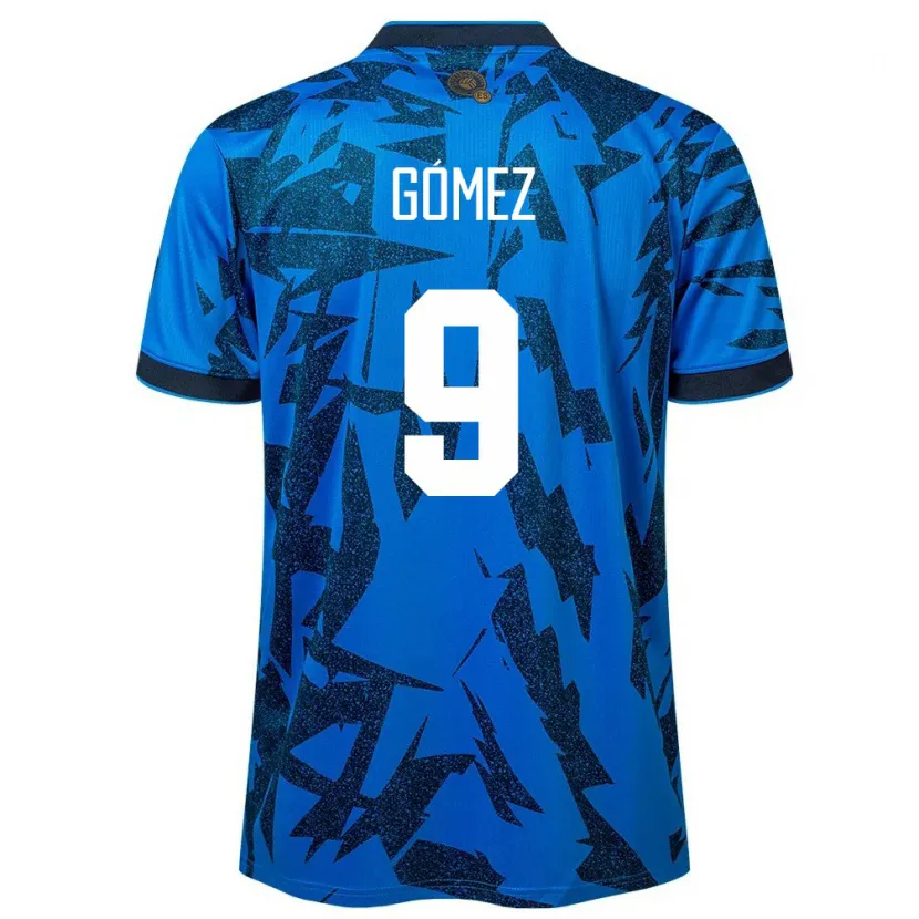 Danxen Uomo Maglia El Salvador Samaria Gómez #9 Blu Kit Gara Home 24-26 Maglietta