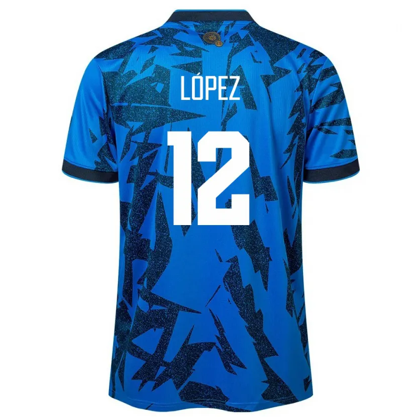 Danxen Uomo Maglia El Salvador Abigaíl López #12 Blu Kit Gara Home 24-26 Maglietta