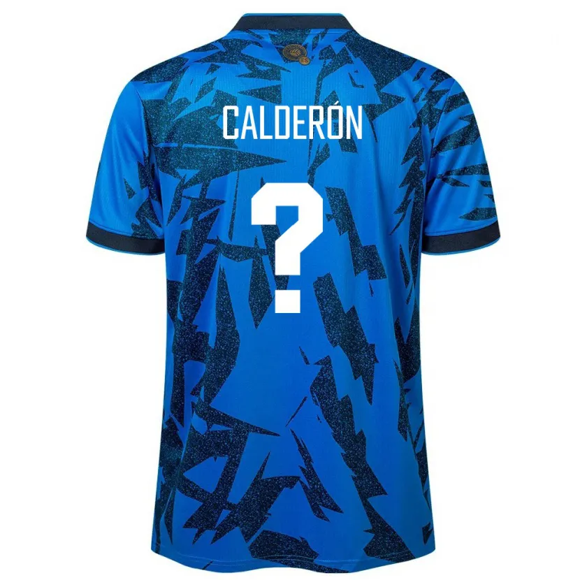 Danxen Uomo Maglia El Salvador Paola Calderón #0 Blu Kit Gara Home 24-26 Maglietta