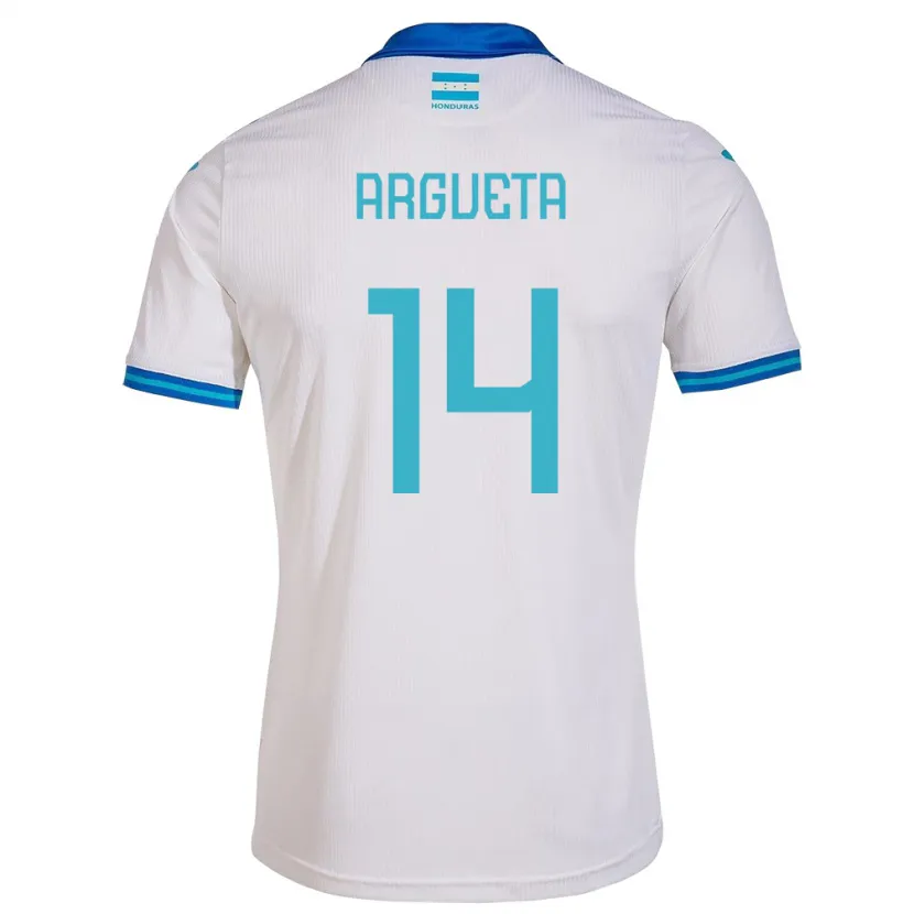 Danxen Uomo Maglia Honduras Carlos Argueta #14 Bianco Kit Gara Home 24-26 Maglietta