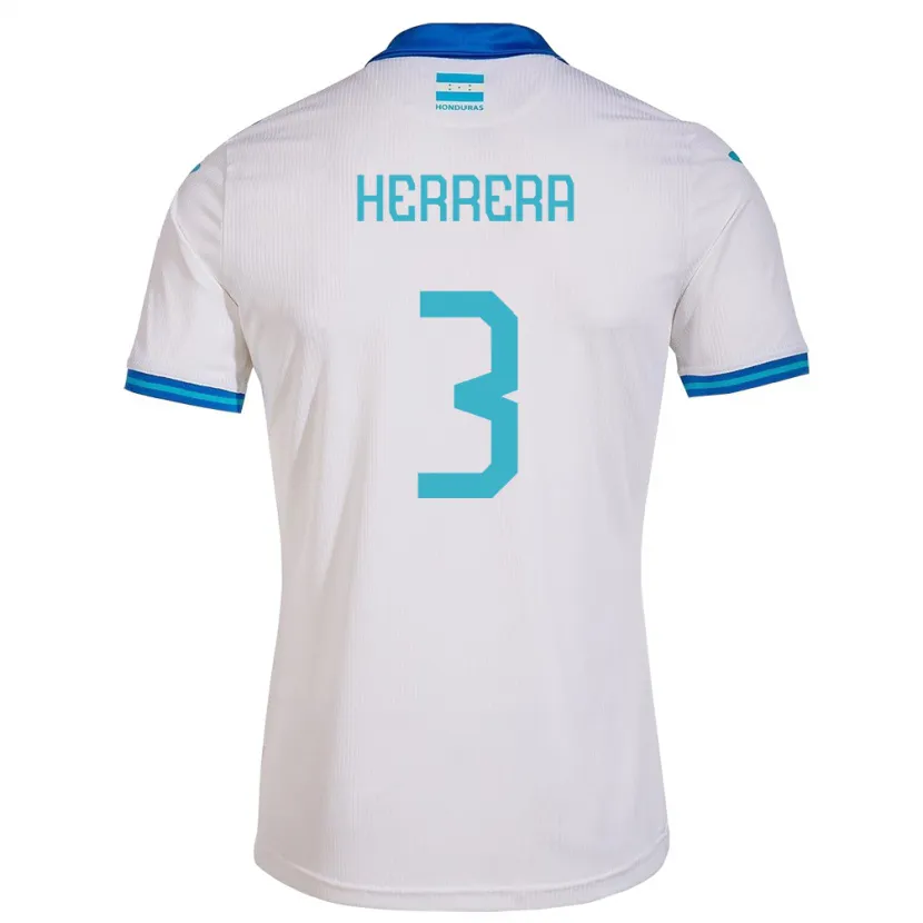 Danxen Uomo Maglia Honduras David Herrera #3 Bianco Kit Gara Home 24-26 Maglietta