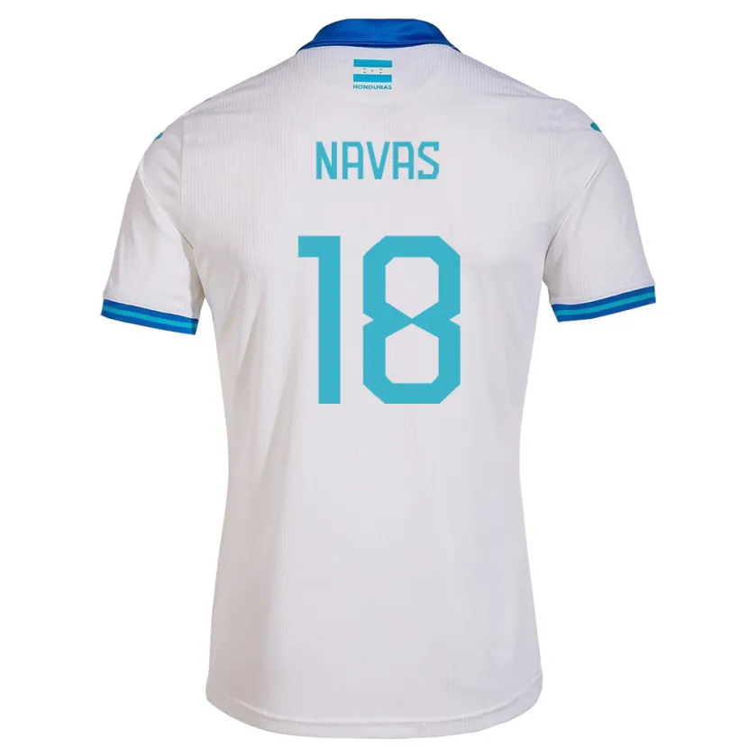 Danxen Uomo Maglia Honduras Johan Navas #18 Bianco Kit Gara Home 24-26 Maglietta