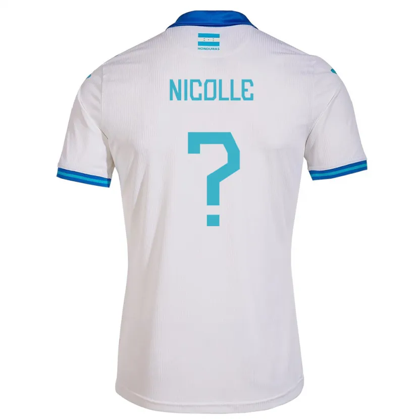 Danxen Uomo Maglia Honduras Nicolle García #0 Bianco Kit Gara Home 24-26 Maglietta