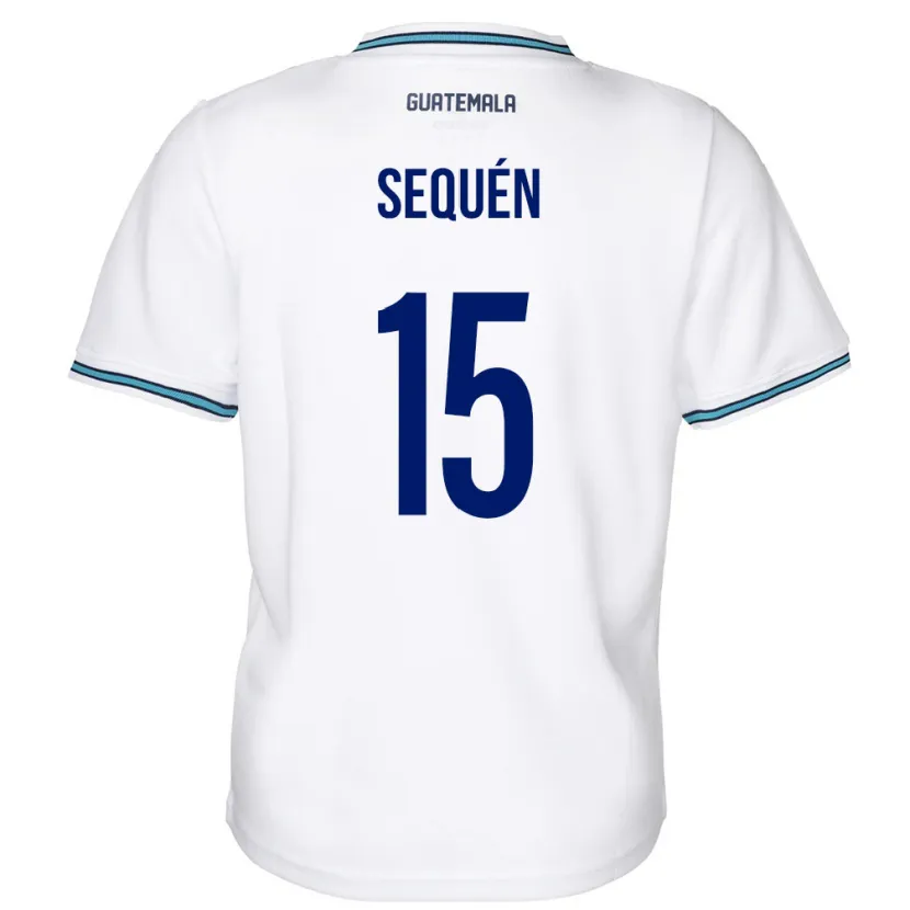 Danxen Uomo Maglia Guatemala Marlon Sequén #15 Bianco Kit Gara Home 24-26 Maglietta
