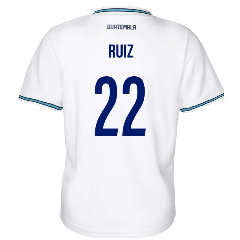 Danxen Uomo Maglia Guatemala Kevin Ruiz #22 Bianco Kit Gara Home 24-26 Maglietta