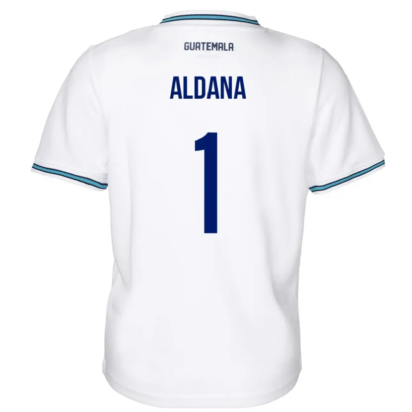 Danxen Uomo Maglia Guatemala David Aldana #1 Bianco Kit Gara Home 24-26 Maglietta