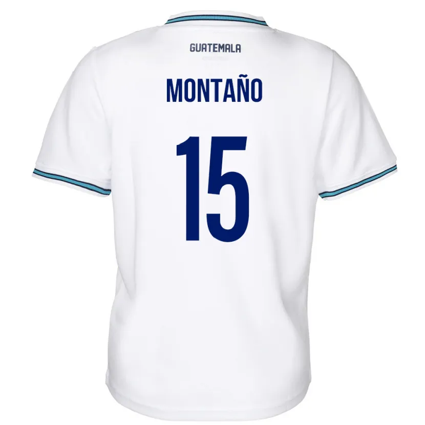 Danxen Uomo Maglia Guatemala Figo Montaño #15 Bianco Kit Gara Home 24-26 Maglietta