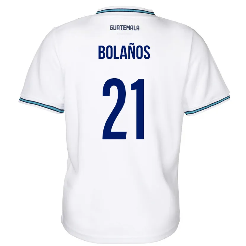 Danxen Uomo Maglia Guatemala Diego Bolaños #21 Bianco Kit Gara Home 24-26 Maglietta
