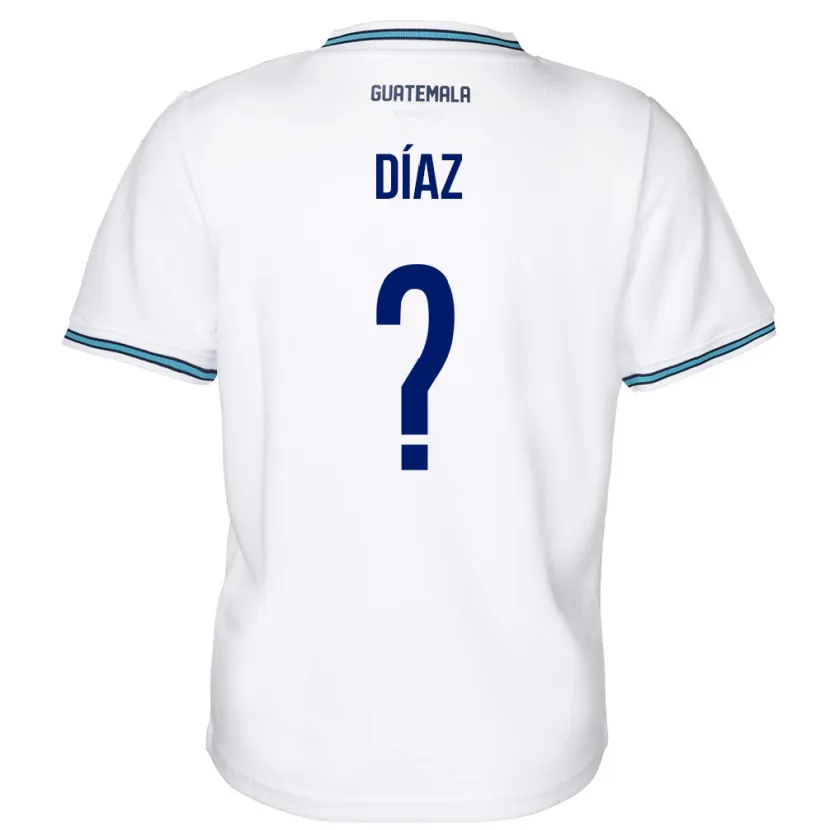 Danxen Uomo Maglia Guatemala Hendryck Díaz #0 Bianco Kit Gara Home 24-26 Maglietta