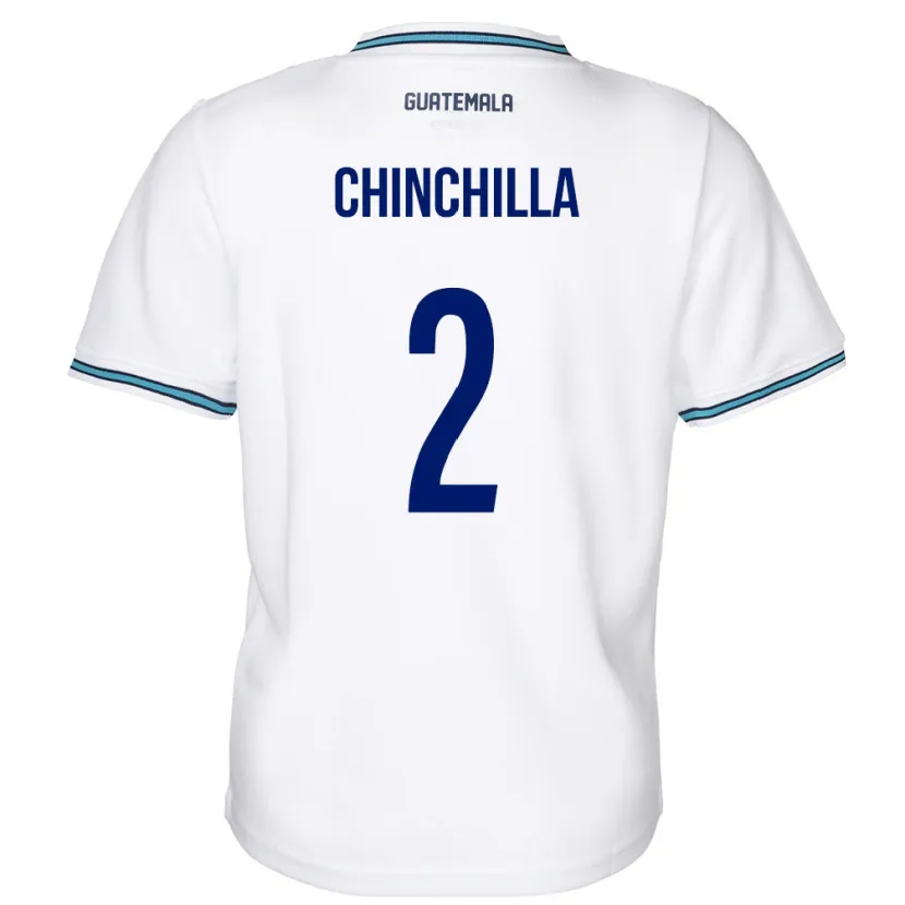 Danxen Uomo Maglia Guatemala Nicolás Chinchilla #2 Bianco Kit Gara Home 24-26 Maglietta