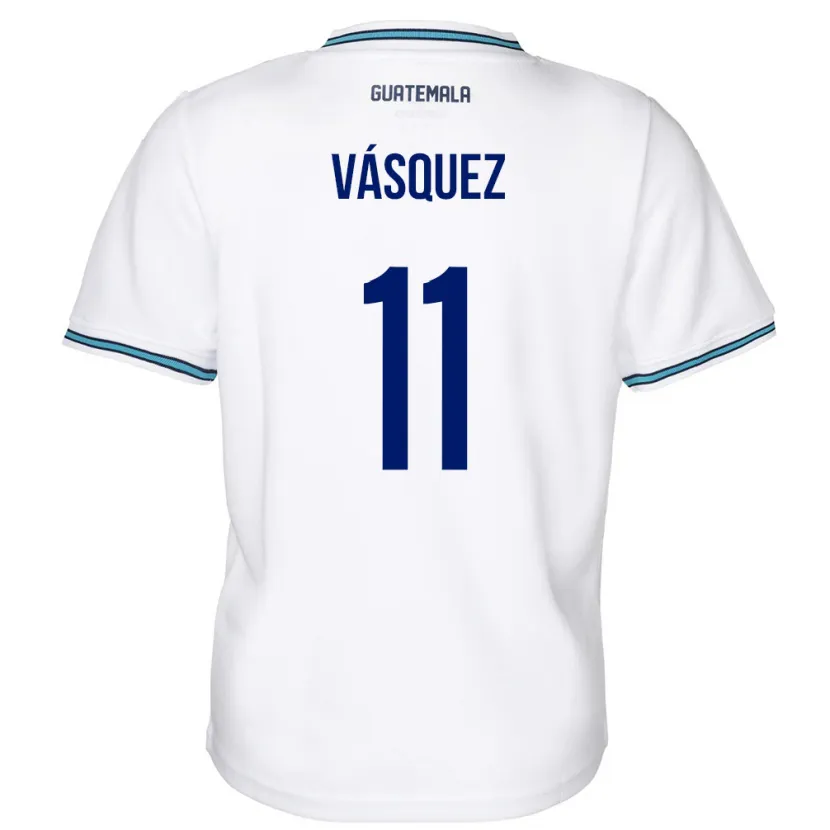 Danxen Uomo Maglia Guatemala Gabino Vásquez #11 Bianco Kit Gara Home 24-26 Maglietta