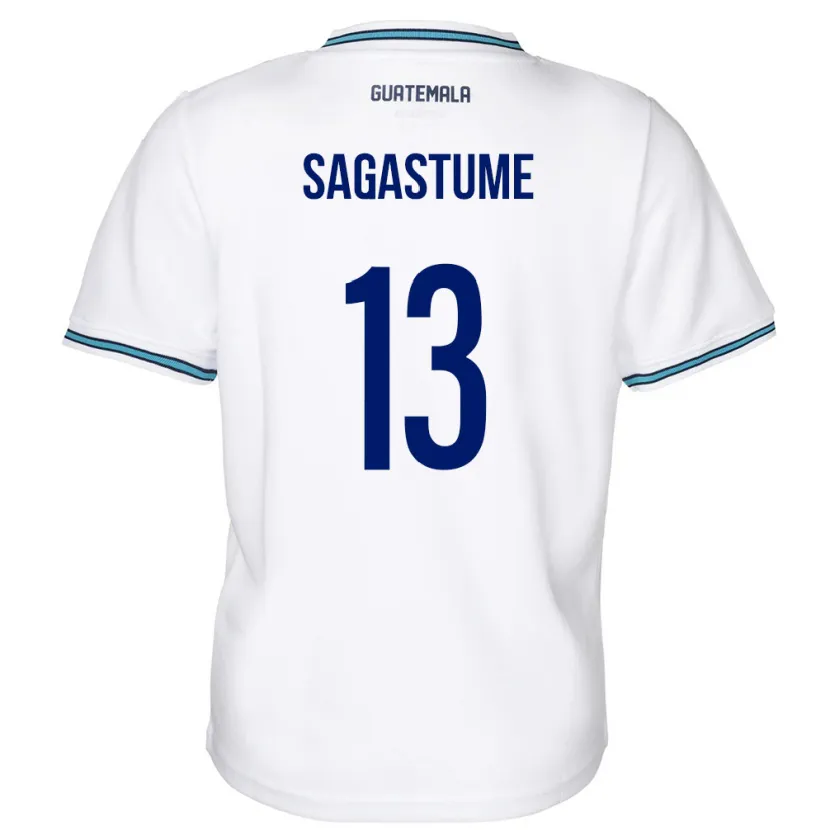 Danxen Uomo Maglia Guatemala Selvin Sagastume #13 Bianco Kit Gara Home 24-26 Maglietta