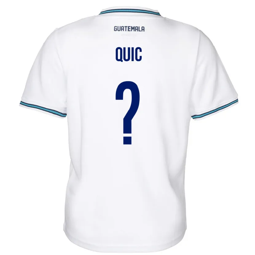 Danxen Uomo Maglia Guatemala Matthew Quic #0 Bianco Kit Gara Home 24-26 Maglietta