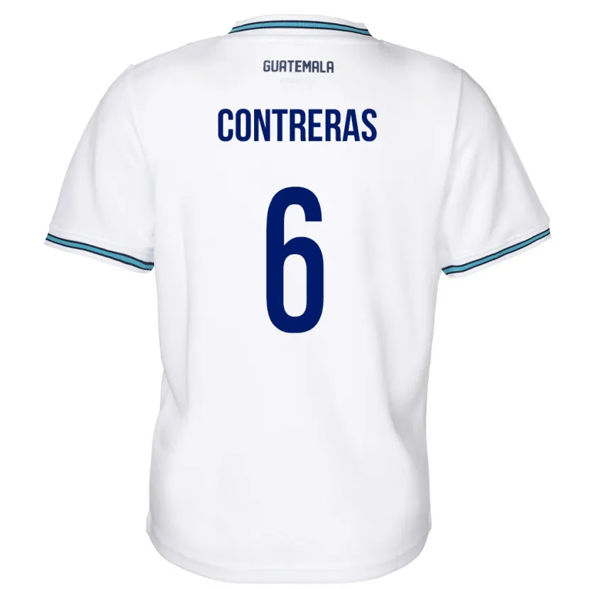Danxen Uomo Maglia Guatemala María Contreras #6 Bianco Kit Gara Home 24-26 Maglietta