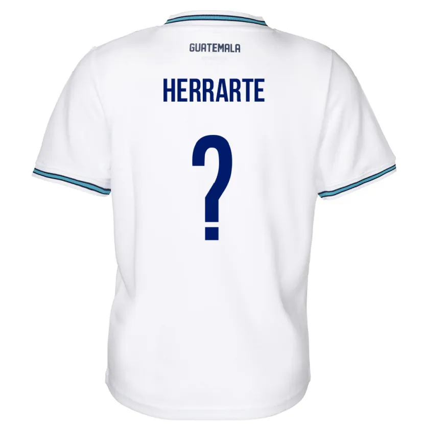 Danxen Uomo Maglia Guatemala María Herrarte #0 Bianco Kit Gara Home 24-26 Maglietta