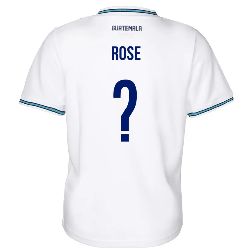 Danxen Uomo Maglia Guatemala Michelle Rose #0 Bianco Kit Gara Home 24-26 Maglietta