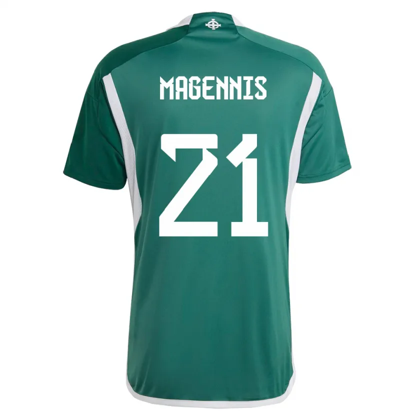 Danxen Uomo Maglia Irlanda Del Nord Josh Magennis #21 Verde Kit Gara Home 24-26 Maglietta