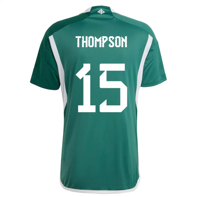 Danxen Uomo Maglia Irlanda Del Nord Jordan Thompson #15 Verde Kit Gara Home 24-26 Maglietta