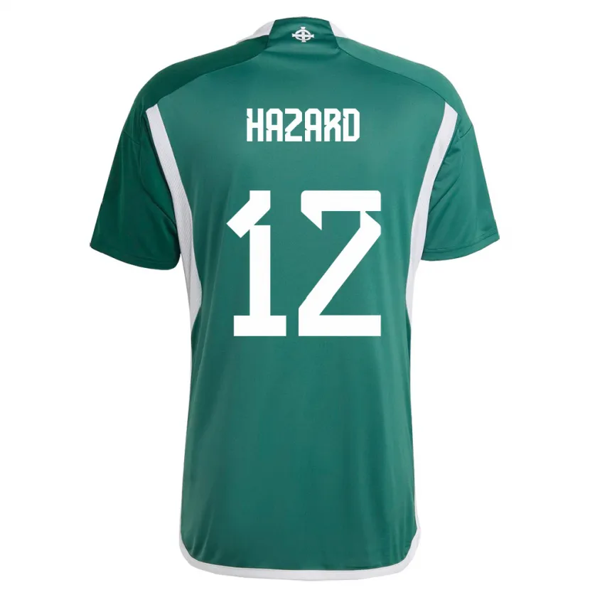 Danxen Uomo Maglia Irlanda Del Nord Conor Hazard #12 Verde Kit Gara Home 24-26 Maglietta