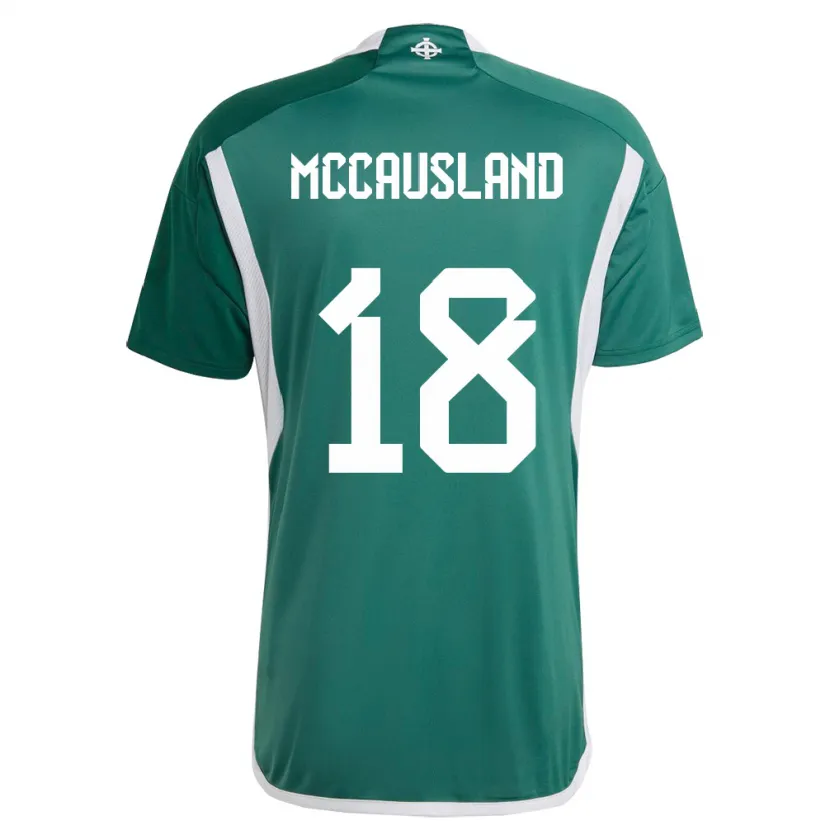 Danxen Uomo Maglia Irlanda Del Nord Ross Mccausland #18 Verde Kit Gara Home 24-26 Maglietta