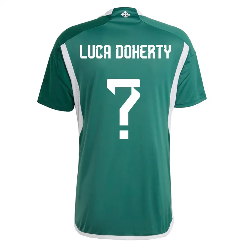 Danxen Uomo Maglia Irlanda Del Nord Luca Doherty #0 Verde Kit Gara Home 24-26 Maglietta