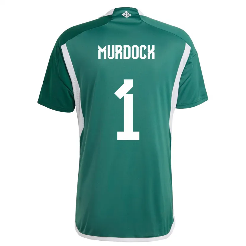 Danxen Uomo Maglia Irlanda Del Nord Will Murdock #1 Verde Kit Gara Home 24-26 Maglietta