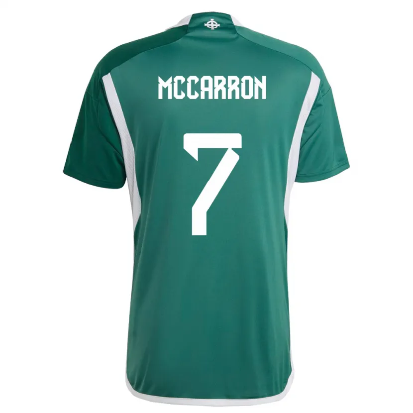 Danxen Uomo Maglia Irlanda Del Nord Chloe Mccarron #7 Verde Kit Gara Home 24-26 Maglietta