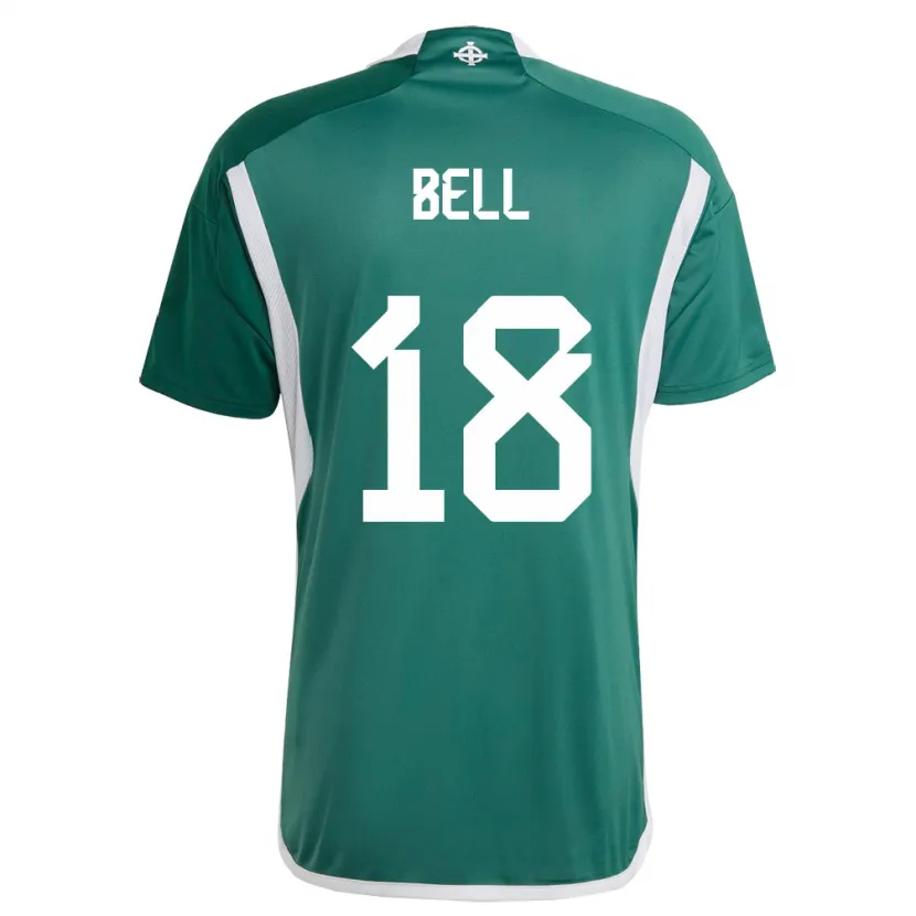 Danxen Uomo Maglia Irlanda Del Nord Megan Bell #18 Verde Kit Gara Home 24-26 Maglietta