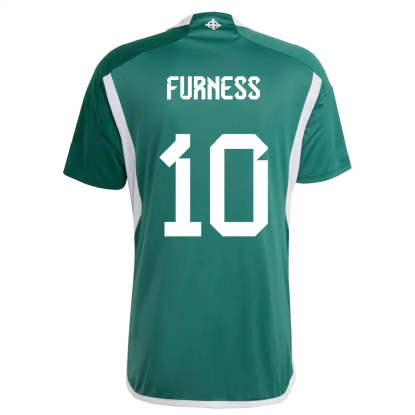 Danxen Uomo Maglia Irlanda Del Nord Rachel Furness #10 Verde Kit Gara Home 24-26 Maglietta