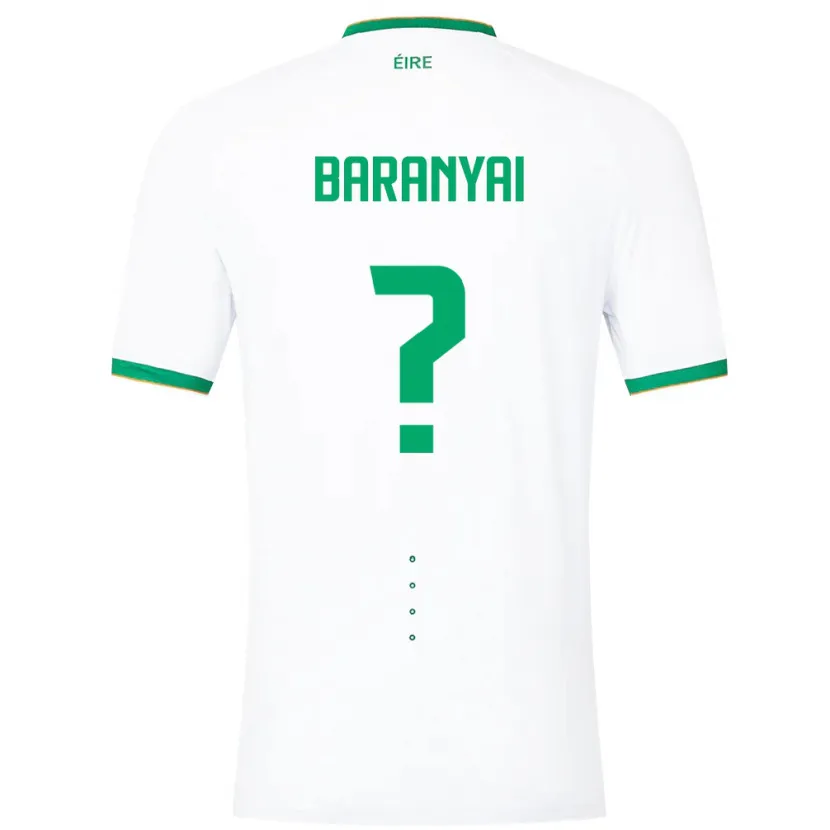 Danxen Uomo Maglia Irlanda Patrick Baranyai #0 Bianco Kit Gara Away 24-26 Maglietta