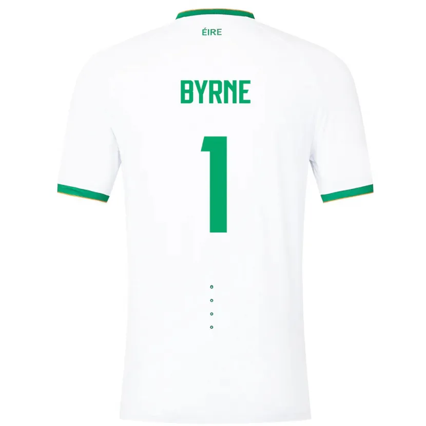 Danxen Uomo Maglia Irlanda Reece Byrne #1 Bianco Kit Gara Away 24-26 Maglietta