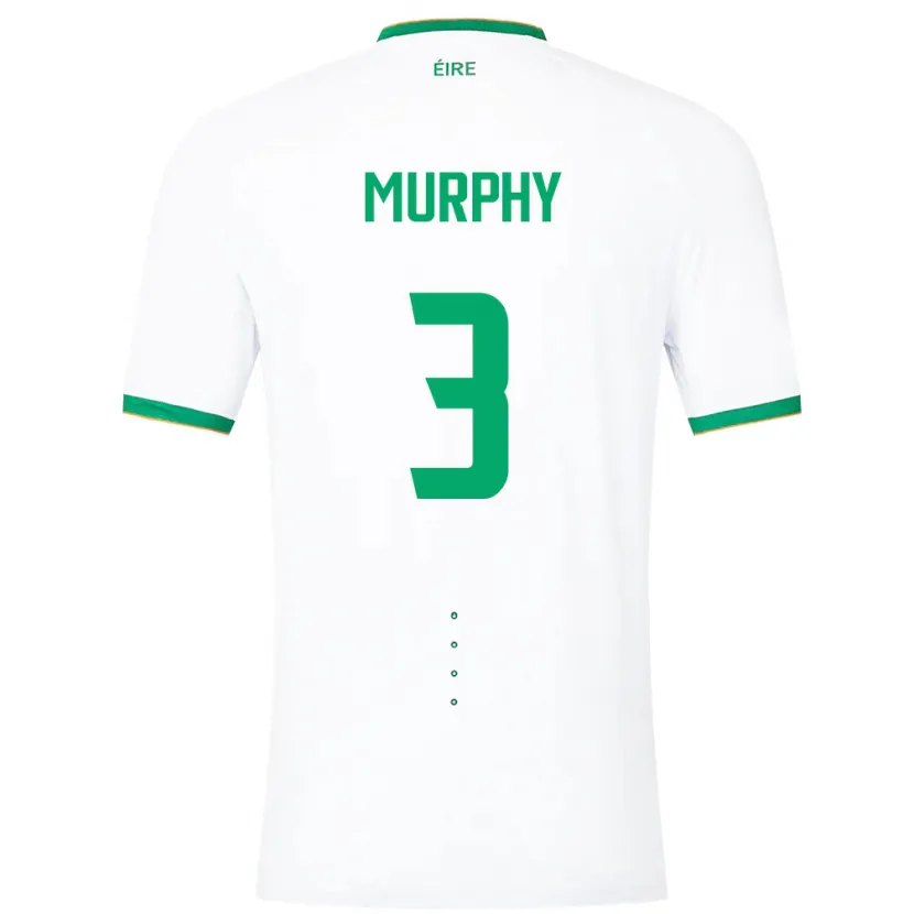 Danxen Uomo Maglia Irlanda Alex Murphy #3 Bianco Kit Gara Away 24-26 Maglietta