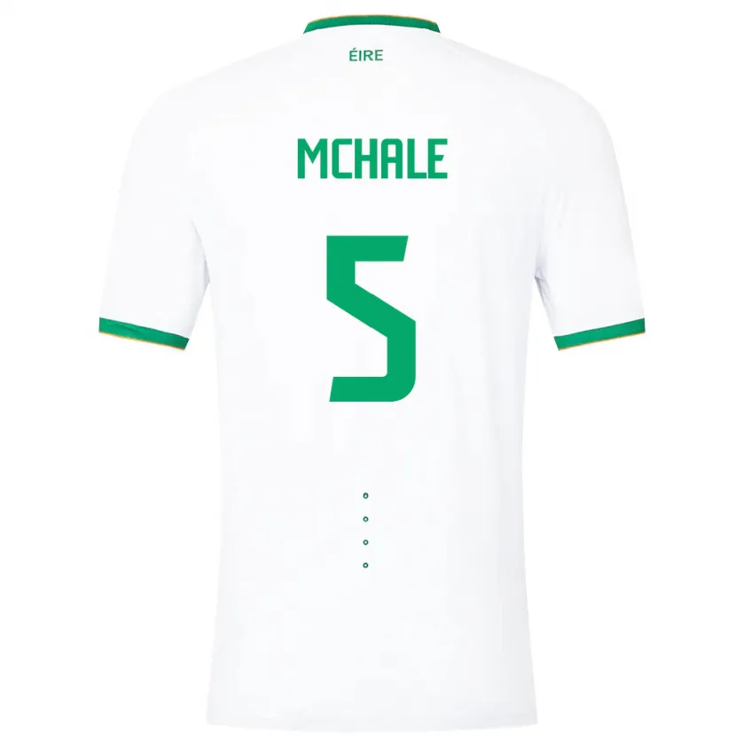 Danxen Uomo Maglia Irlanda Sean Mchale #5 Bianco Kit Gara Away 24-26 Maglietta