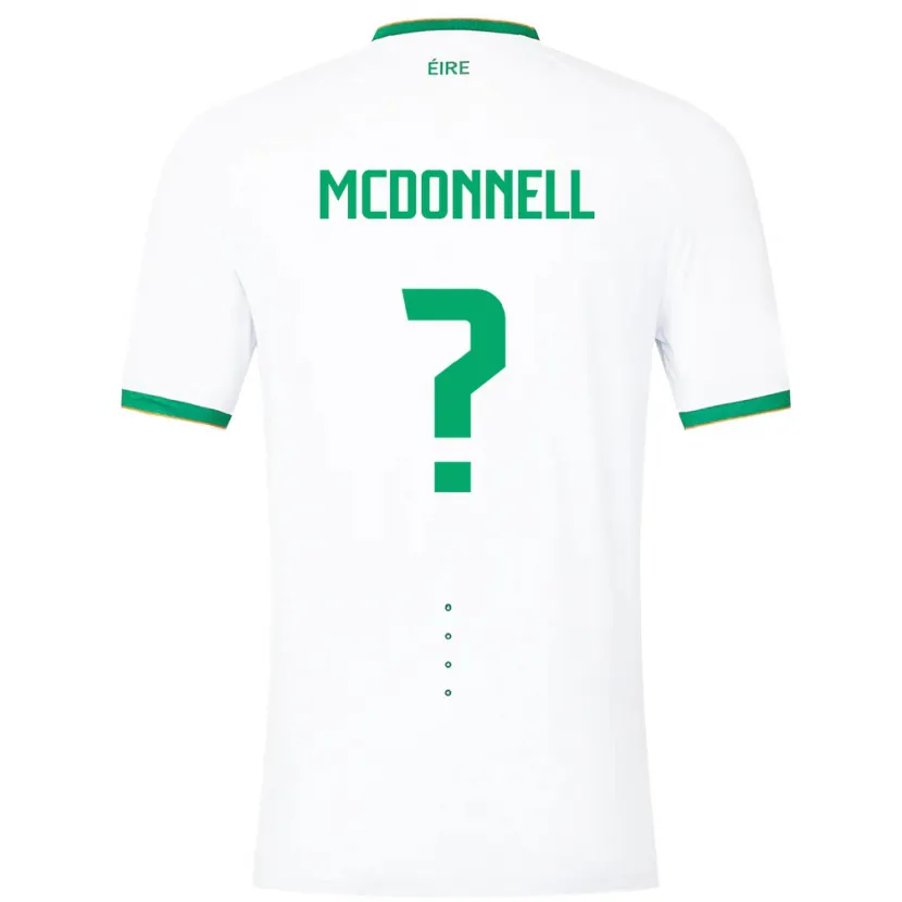 Danxen Uomo Maglia Irlanda Grady Mcdonnell #0 Bianco Kit Gara Away 24-26 Maglietta