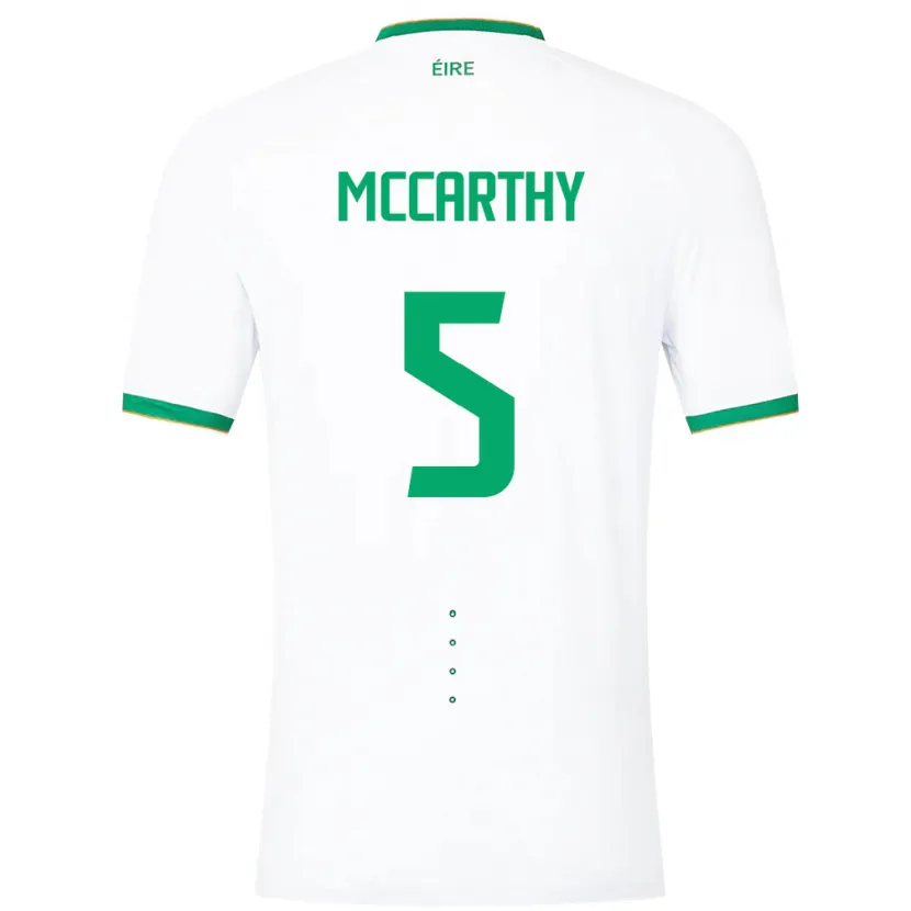 Danxen Uomo Maglia Irlanda Taylor Mccarthy #5 Bianco Kit Gara Away 24-26 Maglietta