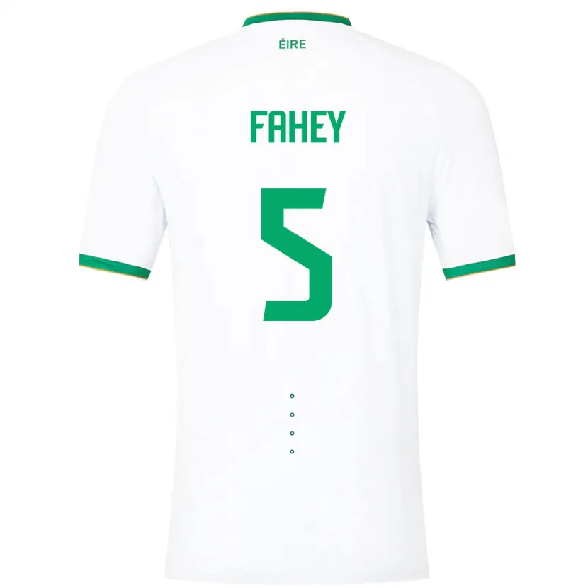 Danxen Uomo Maglia Irlanda Niamh Fahey #5 Bianco Kit Gara Away 24-26 Maglietta