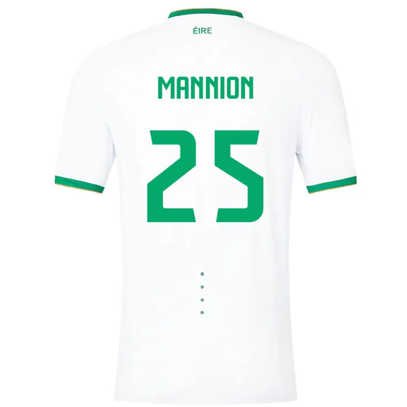 Danxen Uomo Maglia Irlanda Aoife Mannion #25 Bianco Kit Gara Away 24-26 Maglietta