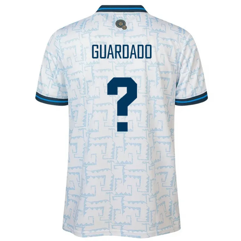 Danxen Uomo Maglia El Salvador Christopher Guardado #0 Bianco Kit Gara Away 24-26 Maglietta