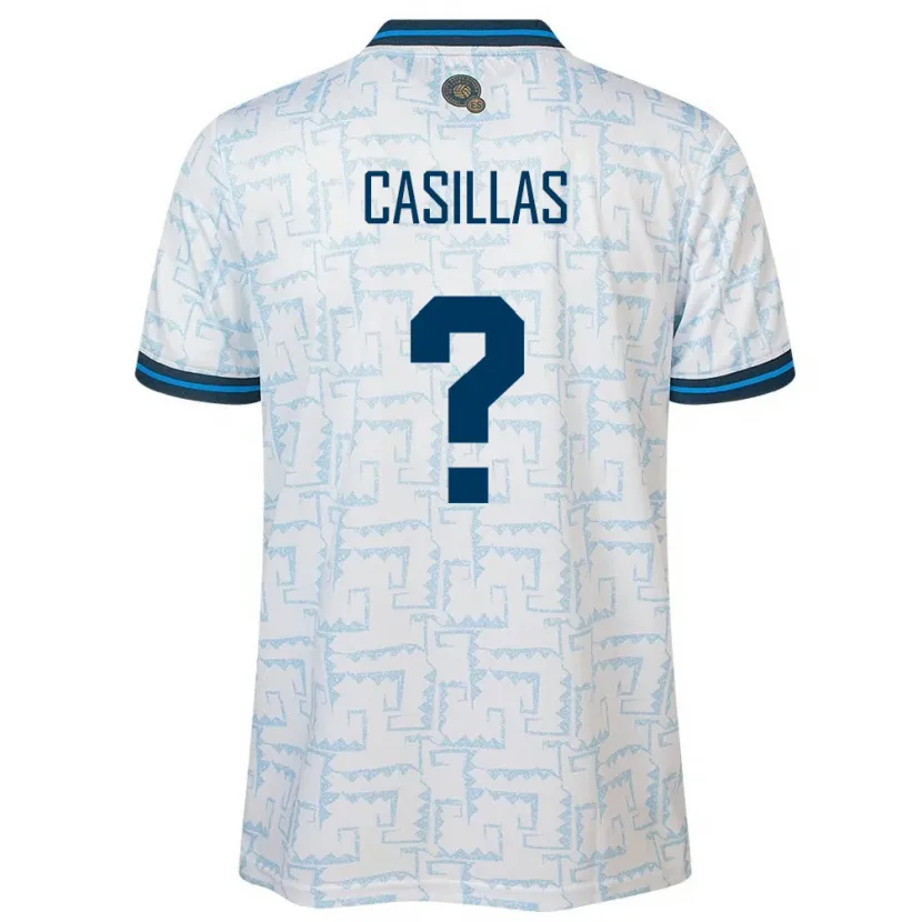 Danxen Uomo Maglia El Salvador Marcos Casillas #0 Bianco Kit Gara Away 24-26 Maglietta