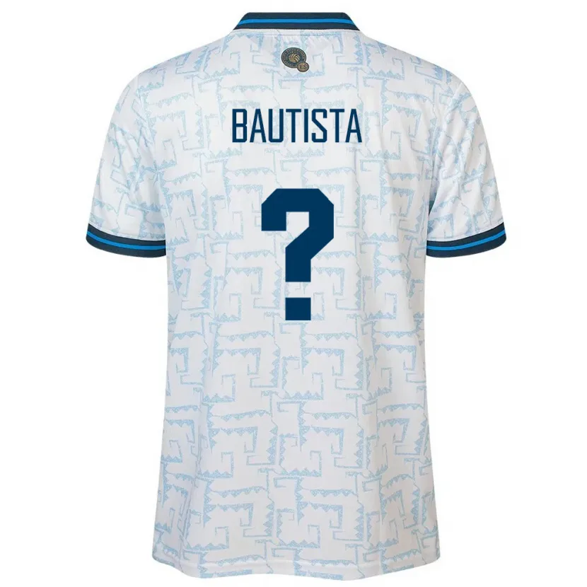 Danxen Uomo Maglia El Salvador Ezequiel Bautista #0 Bianco Kit Gara Away 24-26 Maglietta
