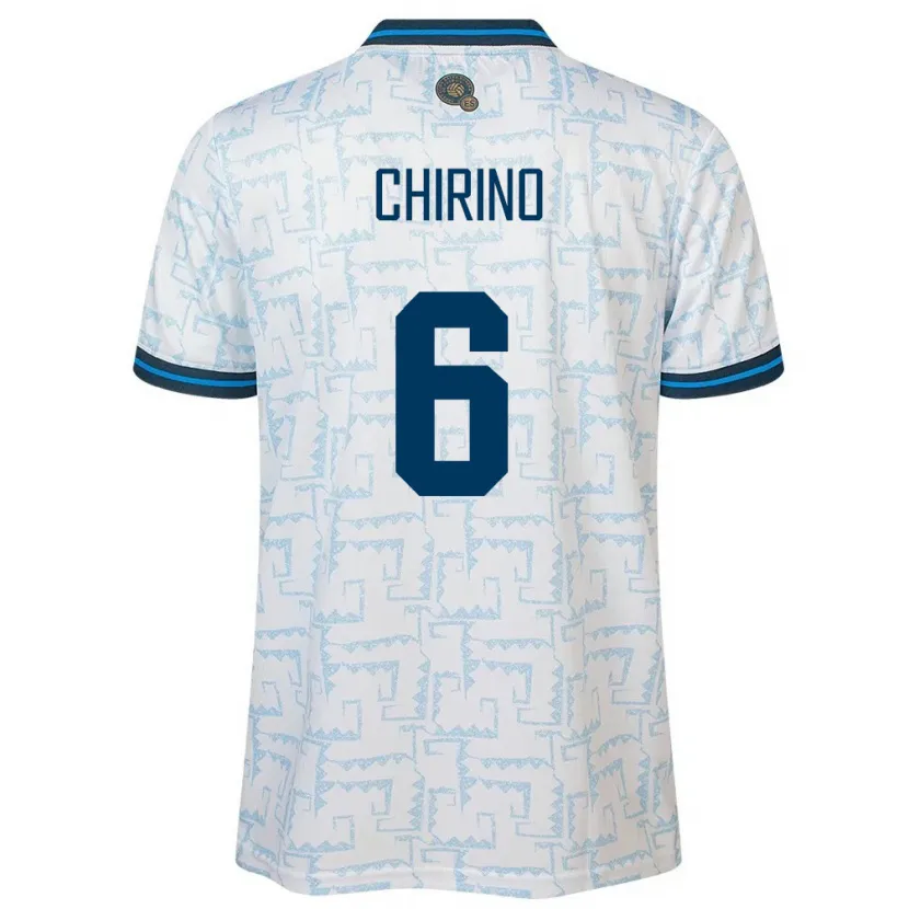 Danxen Uomo Maglia El Salvador Alejandra Chirino #6 Bianco Kit Gara Away 24-26 Maglietta