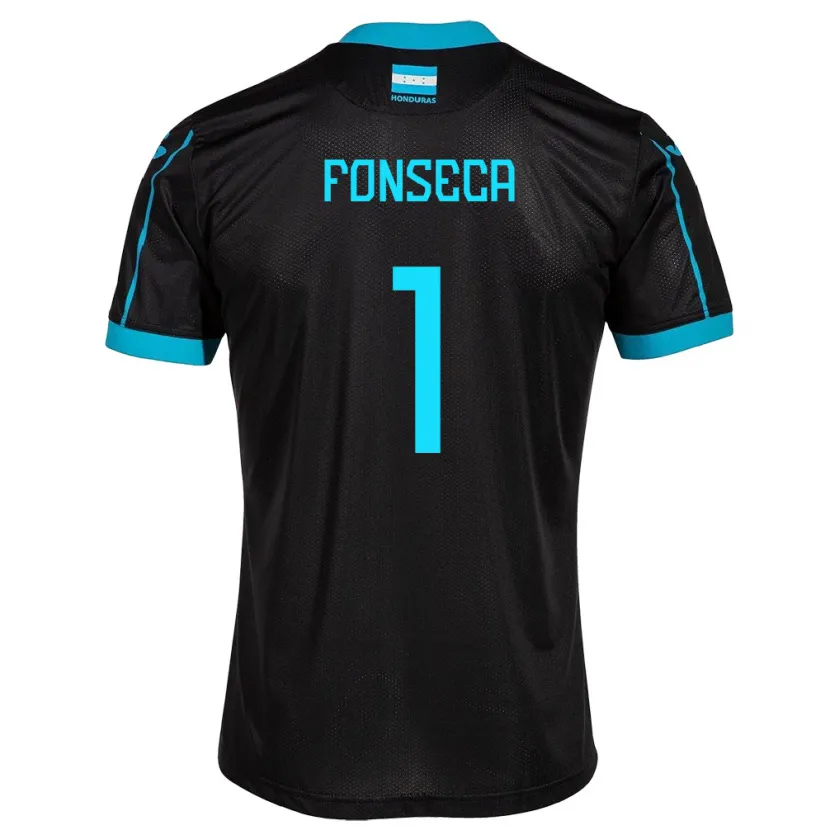 Danxen Uomo Maglia Honduras Harold Fonseca #1 Nero Kit Gara Away 24-26 Maglietta