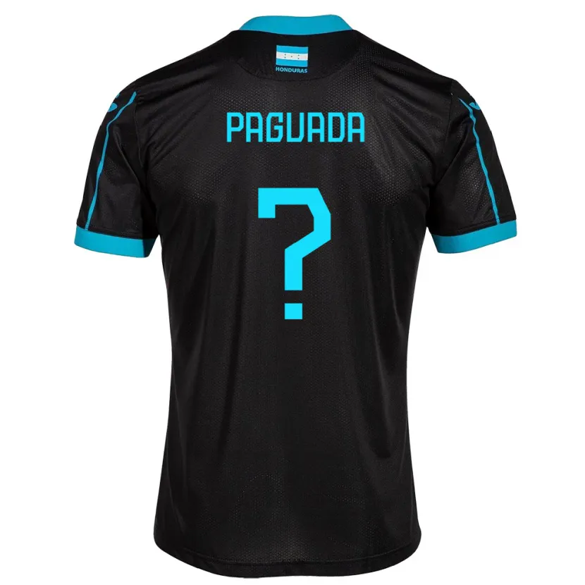 Danxen Uomo Maglia Honduras Didier Paguada #0 Nero Kit Gara Away 24-26 Maglietta