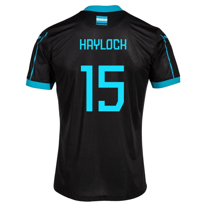 Danxen Uomo Maglia Honduras Kendra Haylock #15 Nero Kit Gara Away 24-26 Maglietta