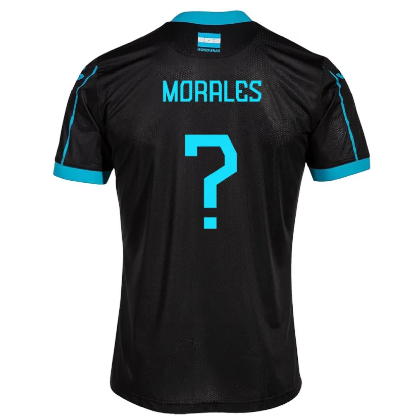 Danxen Uomo Maglia Honduras Melida Morales #0 Nero Kit Gara Away 24-26 Maglietta