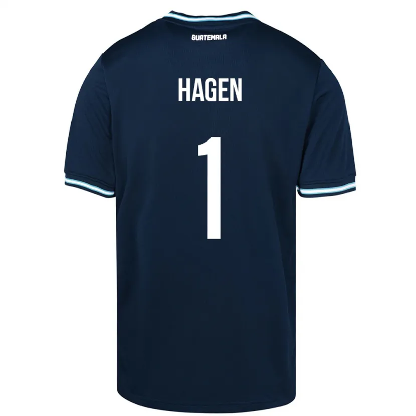 Danxen Uomo Maglia Guatemala Nicholas Hagen #1 Blu Kit Gara Away 24-26 Maglietta