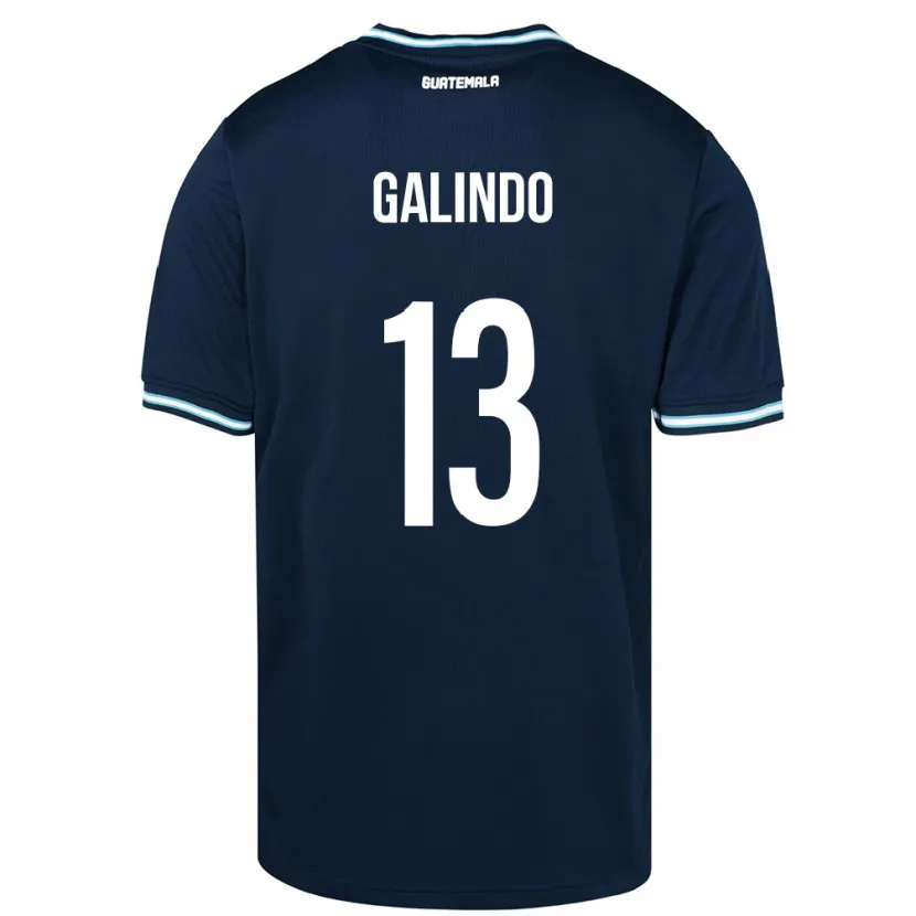 Danxen Uomo Maglia Guatemala Alejandro Galindo #13 Blu Kit Gara Away 24-26 Maglietta