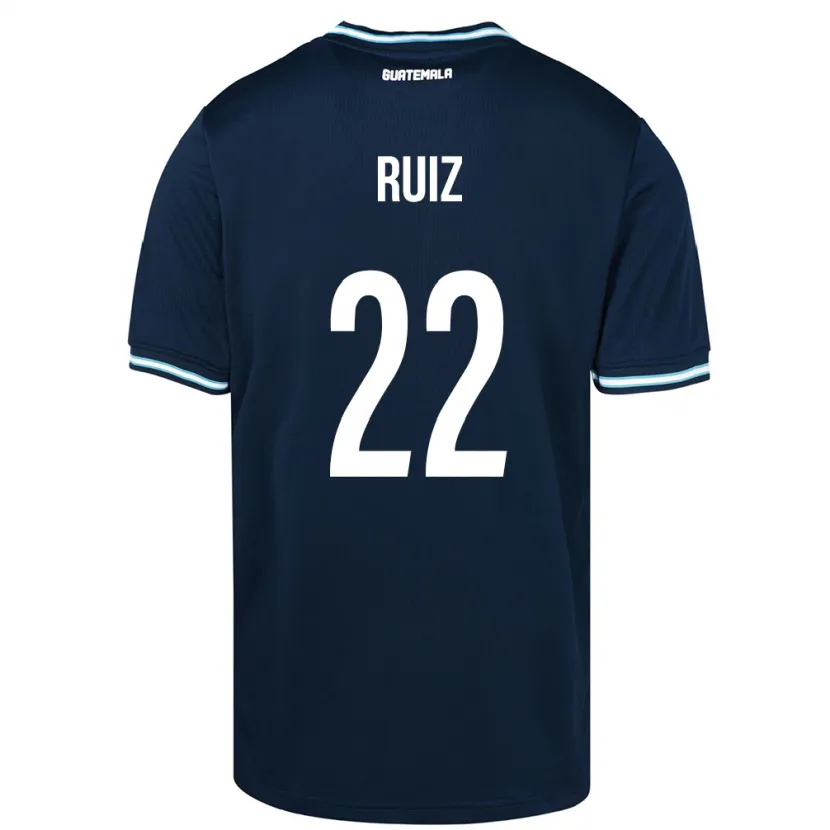 Danxen Uomo Maglia Guatemala Kevin Ruiz #22 Blu Kit Gara Away 24-26 Maglietta