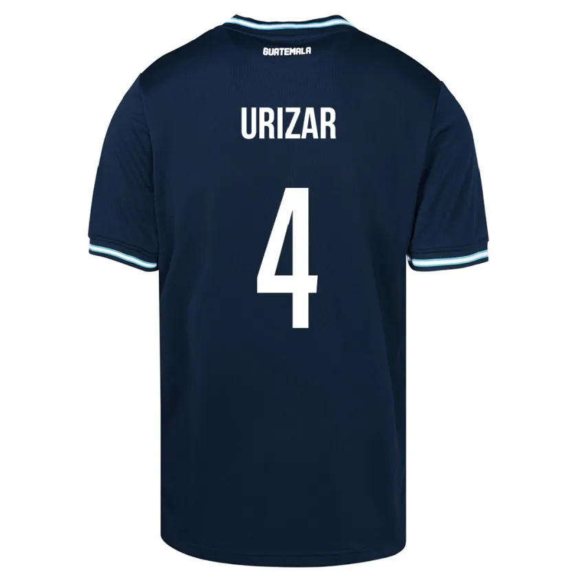 Danxen Uomo Maglia Guatemala Jeshua Urizar #4 Blu Kit Gara Away 24-26 Maglietta